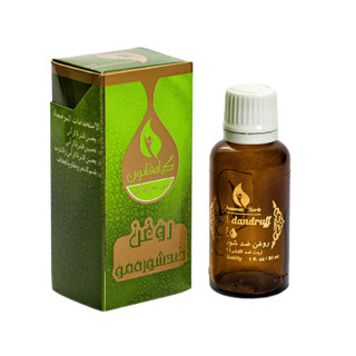 شیشه و جعبه سبز رنگ روغن ضد شوره مو سر و ریش قانون ۳۰ میلی لیتری